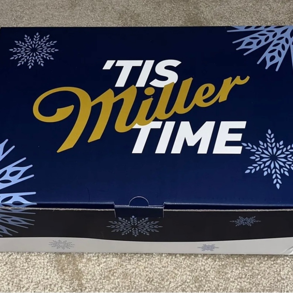 Miller Lite Beernament 12oz Christmas Ornament Set of 6 Beernaments w/ Gift Box